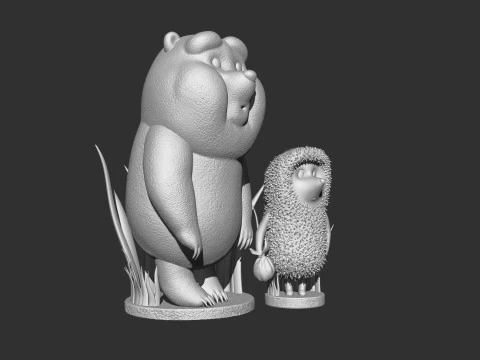 Hedgehog in the fog STL 3D Print Model