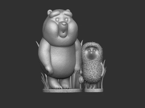 Hedgehog in the fog STL 3D Print Model