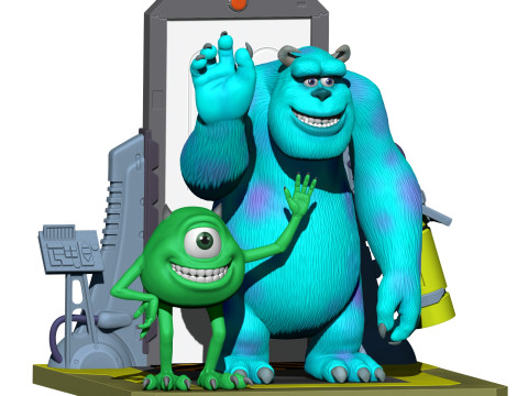 Monsters Inc for 3D printing STL 3D Print Model