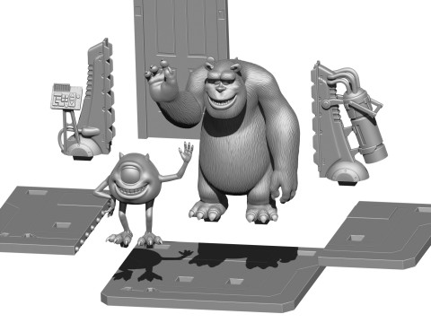 Monsters Inc for 3D printing STL 3D Print Model