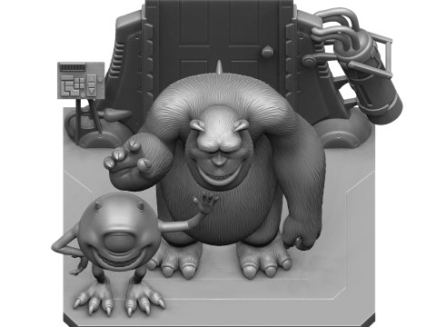 Monsters Inc for 3D printing STL 3D Print Model