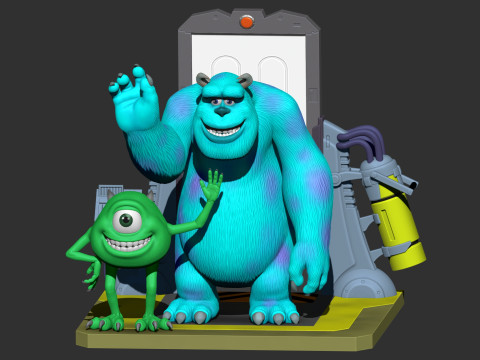 Monsters Inc for 3D printing STL 3D Print Model