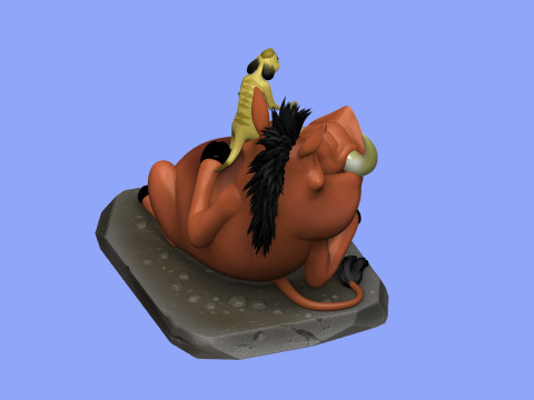 Timon and Pumbaa for 3d printing 3D Print Model