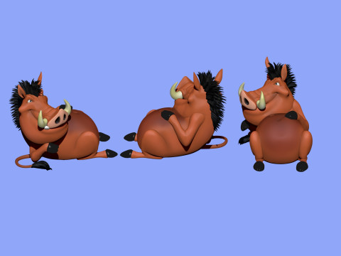 Timon and Pumbaa for 3d printing 3D Print Model