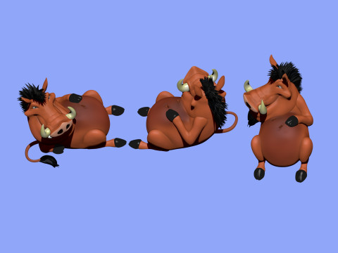 Timon and Pumbaa for 3d printing 3D Print Model