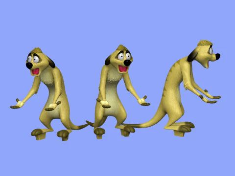 3D 프린팅을 위한 티몬과 품바 3D 프린트 모델