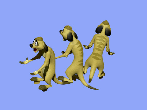 Timon and Pumbaa for 3d printing 3D Print Model