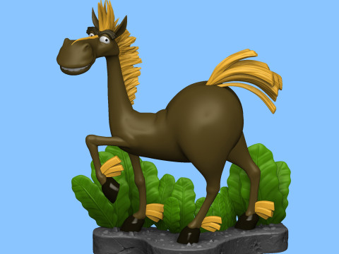 Horse Julius for 3D printing Modèles 3D en vedette