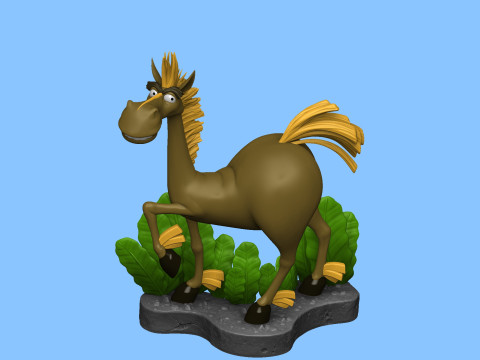 Horse Julius for 3D printing Modèles 3D en vedette