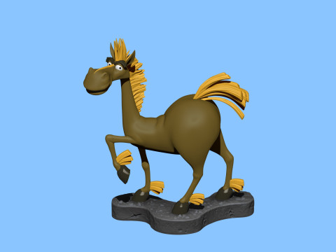 Horse Julius for 3D printing Modèles 3D en vedette