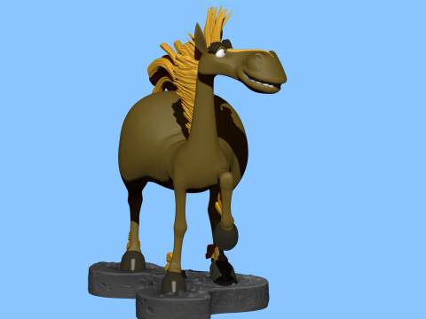 Horse Julius for 3D printing Modèles 3D en vedette