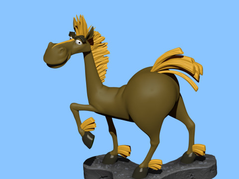 Horse Julius for 3D printing Modèles 3D en vedette