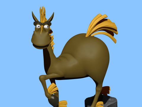 Horse Julius for 3D printing Modèles 3D en vedette