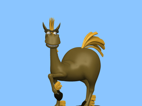 Horse Julius for 3D printing Modèles 3D en vedette