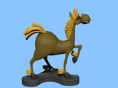 Horse Julius for 3D printing Modèles 3D en vedette