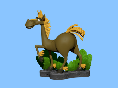 Horse Julius for 3D printing Modèles 3D en vedette