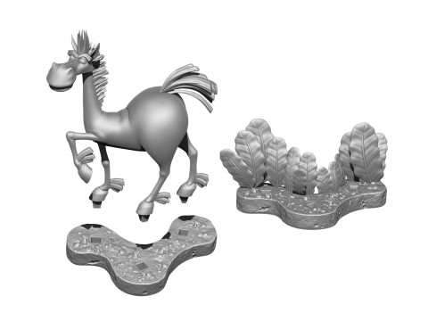 Horse Julius for 3D printing Modèles 3D en vedette