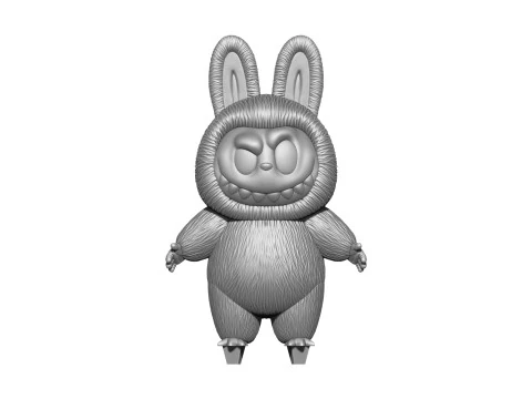 LABUBU FOR 3D PINT STL 9 CHARACTERS 2 POSES 3D Print Model