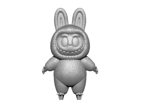 LABUBU FOR 3D PINT STL 9 CHARACTERS 2 POSES 3D Print Model