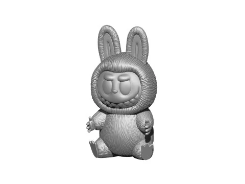 LABUBU FOR 3D PINT STL 9 CHARACTERS 2 POSES 3D Print Model