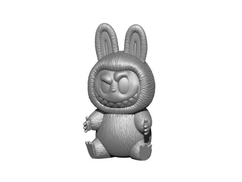LABUBU FOR 3D PINT STL 9 CHARACTERS 2 POSES 3D Print Model