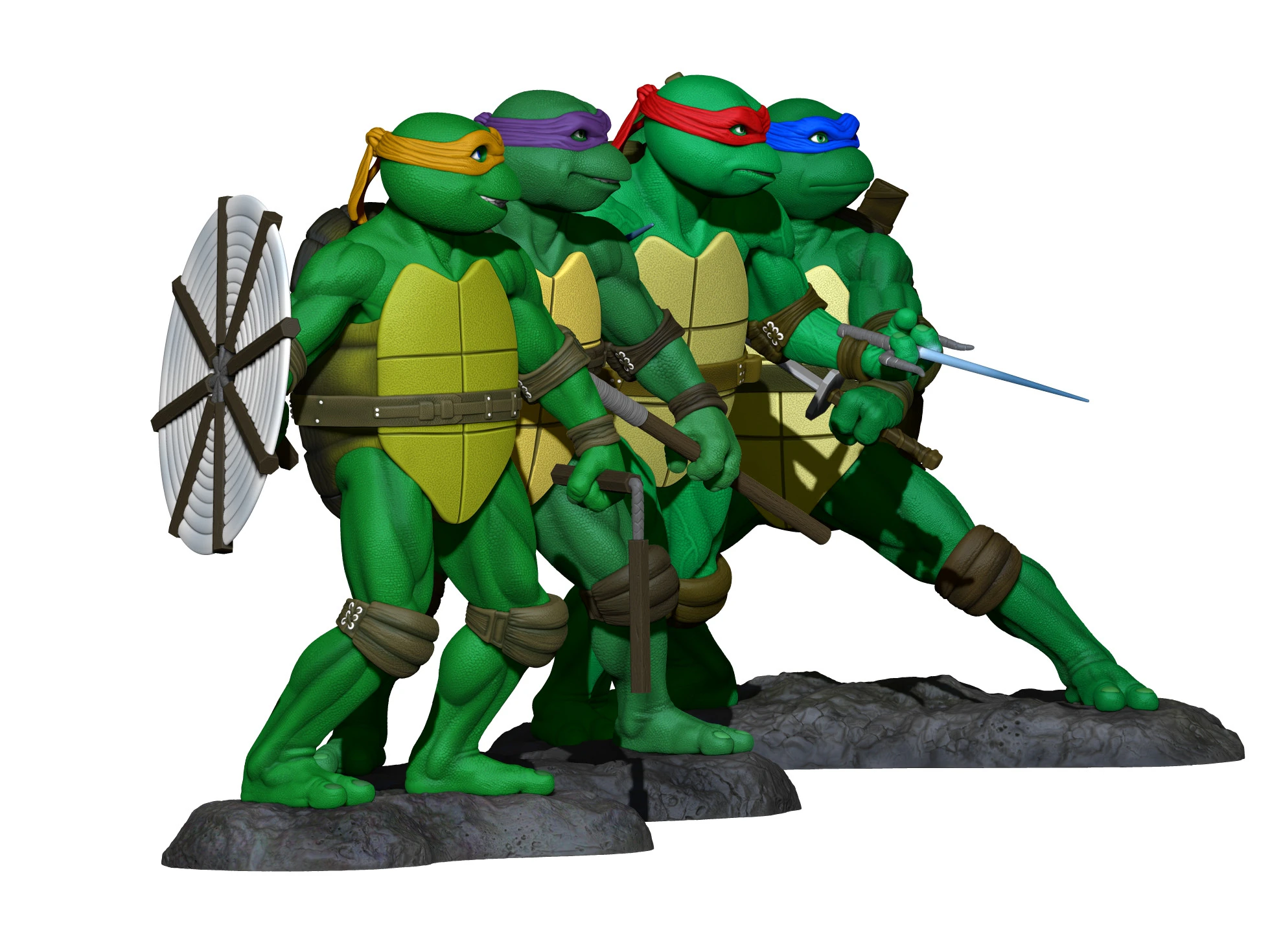 Ninja Turtles 1990 STL 3D Print Model .c4d .max .obj .3ds .fbx .stl .blend 