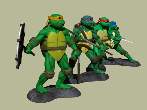 Ninja Turtles 1990 STL 3D Print Model