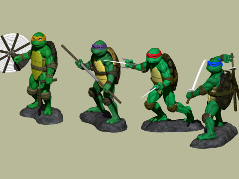 Ninja Turtles 1990 STL 3D Print Model