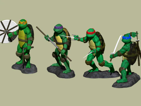 Ninja Turtles 1990 STL 3D Print Model
