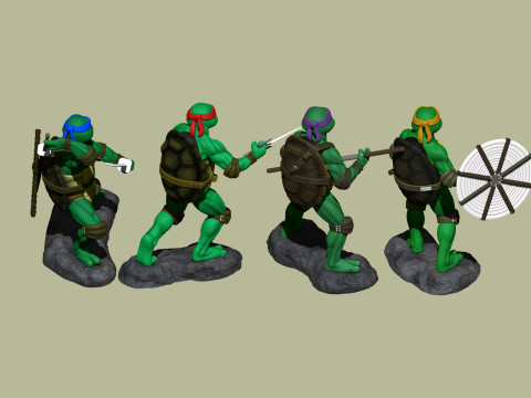 Ninja Turtles 1990 STL 3D Print Model