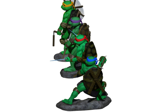 Ninja Turtles 1990 STL 3D Print Model