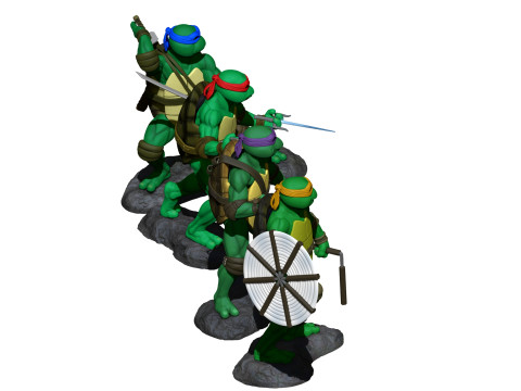 Ninja Turtles 1990 STL 3D Print Model