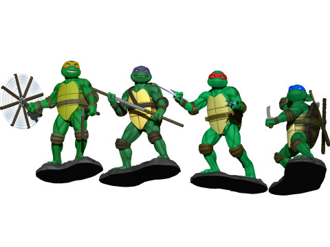 Ninja Turtles 1990 STL 3D Print Model