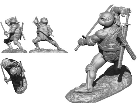 Ninja Turtles 1990 STL 3D Print Model