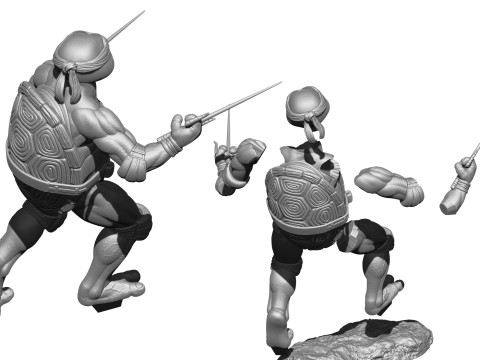 Ninja Turtles 1990 STL 3D Print Model