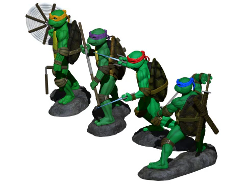 Ninja Turtles 1990 STL 3D Print Model