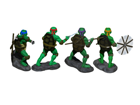 Ninja Turtles 1990 STL 3D Print Model