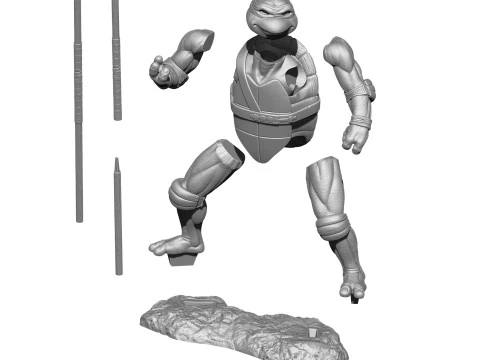 Donatello 1990 STL 3D Print Model