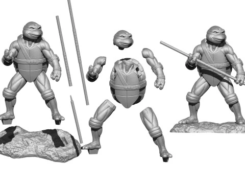 Donatello 1990 STL 3D Print Model