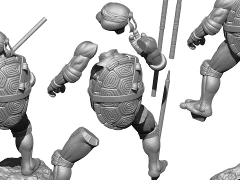 Donatello 1990 STL 3D Print Model