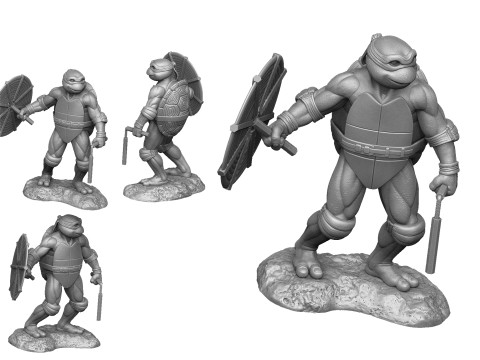 Michelangello 1990 STL 3D Print Model