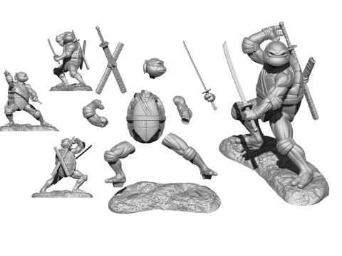 Leonardo TMNT 1990 STL 3D Print Model