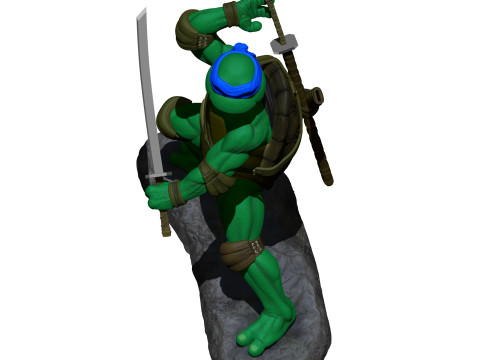 Leonardo TMNT 1990 STL 3D Print Model