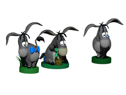 Eeyore for 3D printing STL 3 options 3D Print Model