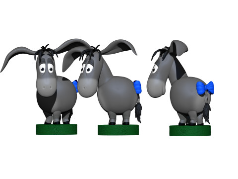 Eeyore for 3D printing STL 3 options Model Cetak 3D