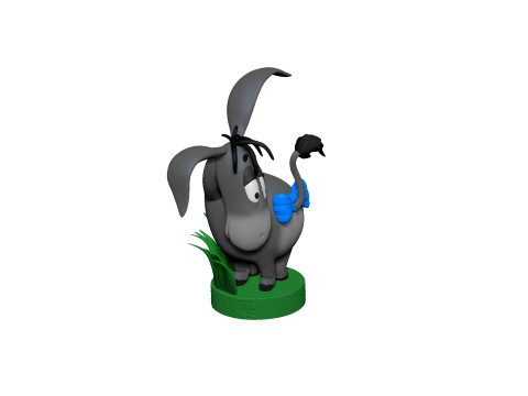 Eeyore for 3D printing STL 3 options Model Cetak 3D
