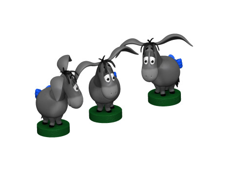 Eeyore for 3D printing STL 3 options Model Cetak 3D