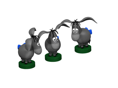 Eeyore for 3D printing STL 3 options 3D Print Model