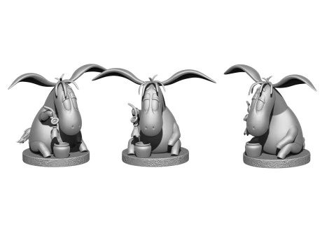 Eeyore for 3D printing STL 3 options 3D Print Model