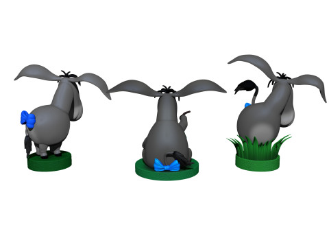 Eeyore for 3D printing STL 3 options Model Cetak 3D